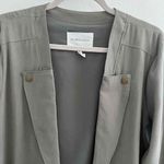 BCBGeneration  Open Jacket Front Peplum LARGE Gray Long Sleeves Ruffled Hem NWOT Photo 5