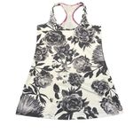 Lululemon Racerback Tank Top Black White Floral Print Athletic Size 6 24" Length Photo 0