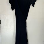 Pink Tartan Blue 100% Silk Short Sleeve Wrap Dress 0 Photo 2