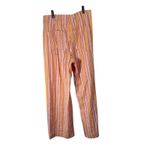 Maeve Anthropologie Colette Orange Striped Linen Pants Wide Leg Crop Womens 27 Photo 3