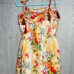 Vintage Md’m floral boho dress with tie tasks sleeves vacation beach size small Pink Photo 1