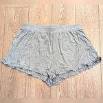 City Chic  Sleep Shorts‎ Plus 20 L 2X Gray Ribbed Ellie Ruffle Trim PJs NWT NEW Photo 1