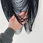 NWOT YANDY COLLECTION Black Fringe Mini Dress Size L Swim Coverup Lingerie Photo 5