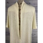 Melissa Tunic Top Womens 16W Crinkle Texture Button Detail Zip Back Ivory USA Photo 3