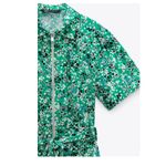 ZARA NWT  ZIPPERED PRINTED JUMPSUIT Green Bloggers Fav Small Photo 5