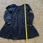 Elizabeth and James navy blue long sleeve peasant dress size L Photo 10
