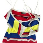 Hot & Delicious  womens medium multi-color striped maxi dress snap button skirt Photo 1