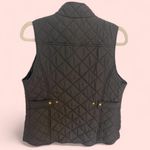 Crown & Ivy Black Quilted Vest with Gold Accents Photo 1