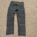 Lululemon Fast & Free Crop II (Nulux 19"") Salt Alpine White Black- Size 4 Photo 4