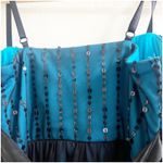 City Triangles Y2K Babydoll Dress Mesh Teal Black Size Small Whimsygoth Fairy Photo 10