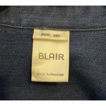 Blair  Womens Size 2XL Blue Jean Denim Embroidered Jacket Pearl Snap Pockets Boho Photo 3