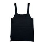 SheIn 🆕Square Neck Ribbed Knit Black Tank Top Photo 1