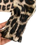 SweatyRocks Elegant Animal Print V-Neck Blouse Photo 4