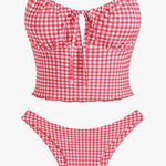 Beachsissi Chic Red Checkered Bikini Set Photo 0
