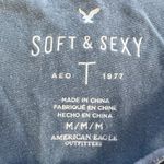 American Eagle AEO Womens Soft and Sexy T Lace V Neck Bodice Hombre Blue Short Sleeve Long Med Photo 6