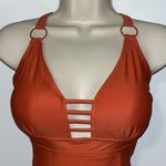 Cupshe One Peice Swimsuit w O-Ring Rust Orange Women’s L Large Photo 2