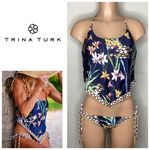 Trina Turk New. mixed floral handkerchief bikini set. Size 4. Retails $178 Photo 1