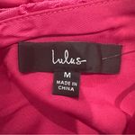 Lulus  Beloved Muse Hot Pink Floral Jacquard One Shoulder Midi Dress Small New Photo 11