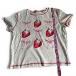 Altar'd State Altar’d State Strawberry and Bows baby tee Photo 3