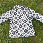 Eddie Bauer  Womens Fleece Quarter Zip Pullover Top Aztec Print ‎ Casual Photo 0