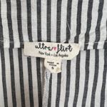 Ultra Flirt Striped Ruched Sleeves Tie-Back Top Size S Photo 1