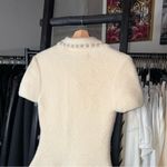 Sierra Darien Elegant Ivory Soft Knit Mini Dress with Crystal Embellished Collar White Size undefined Photo 11