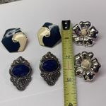 Lot Of 3 Large Costume Earrings Vintage Photo 3