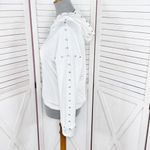 Boston Proper Velour Rhinestones Hoodie Sweater White XS Sweatshirt Top Photo 2