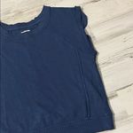 Pilcro  Navy Blue Sleeveless Sweatshirt Top Size Small Photo 3