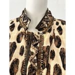 Chico's Leopard Print Jacket 2 Tribal Artsy Beaded Open Front Tribal African Photo 6