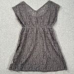 Free People Sheer Gray Lace Mini Dress Size X-Small Coverup Tunic Sleeveless Photo 7