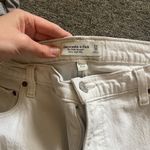 Abercrombie & Fitch  ankle straight ultra high rise white denim jeans size 34 Photo 3