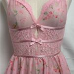 Pink Floral Lace Babydoll Lingerie intimates NWOT Medium Photo 1