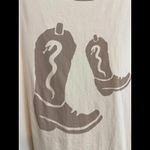 Easel Los Angeles Women's Medium Cowboy Boots Oversize Western Short Sleeve Tee Photo 5