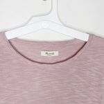 Madewell anthem forward seam long sleeve t-shirt in ash stone pink size S Photo 3