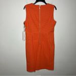 Calvin Klein  orange & white checkered dress straight fitted style size 14‎ new Photo 5