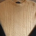 Lulus Falling for Fall Beige and Black Color Block Sweater Dress M Cable Knit Photo 5