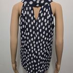 Jonathan Martin Navy Polka Dot Halter Tank Top Size Small Photo 4