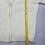 Sonoma Good For Life White Ribbed Zip Cardigan Sweater Large Photo 6