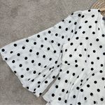 The Pyramid Collection Women’s Polka Dot Ruffle Tiered Mini Dress in White 2X Photo 3