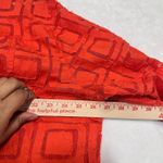 Ruby Road Orange Sheer Top Plus 20W Mother of Pearl Buttons 3/4 Roll Tab Fringe Photo 5