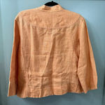 Chico's 100% Linen Crop Blazer Size Large 2 Photo 3