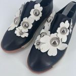 MIISTA LONDON Blanche‎ leather floral Loafers embellished size 37 size 6.5 Black Photo 2
