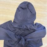 Gymshark Cropped Hoodie Sweatshirt Womens Medium Blue Athletic Workout Photo 7