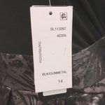 Slny  Dress Black Gunmetal Fit & Flare Open Back Tie Neck Maxi Size 14 New w/Tag Photo 8