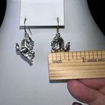 Silver Tone Dainty Horse Dangle Earrings Photo 5