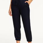 R.G. Kane Satin Jogger Pants Black Size Small Minimal Capsule Wardrobe Chic Photo 0