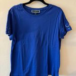 Karen Scott Royal Blue Short Sleeve Cotton Shirt Large Photo 1