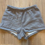 Aritzia TNA  Cozy AF Fleece High Rise Grey Shorts Photo 0