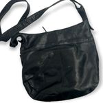 Hobo International Elaina II Genuine Leather Antique Flap Hobo Bag Silver Accent Black Photo 4